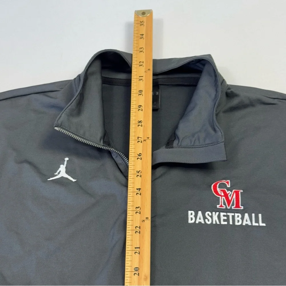 Nike Air Jordan Men's 1/4 Zip Long Sleeve Basketball Shirt Pullover‎ Gray Large